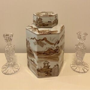 Port 68 Canton Hexagon Porcelain Jar